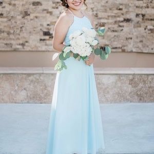 Light Blue Azazie Bridesmaid Dress